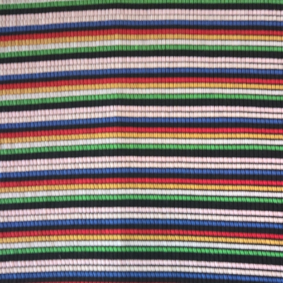 All in Favor Striped Dress L Stretchy Cozy 🌈 Pride 🌈 Black Bkgrd So Ready 4 U! - Picture 5 of 10